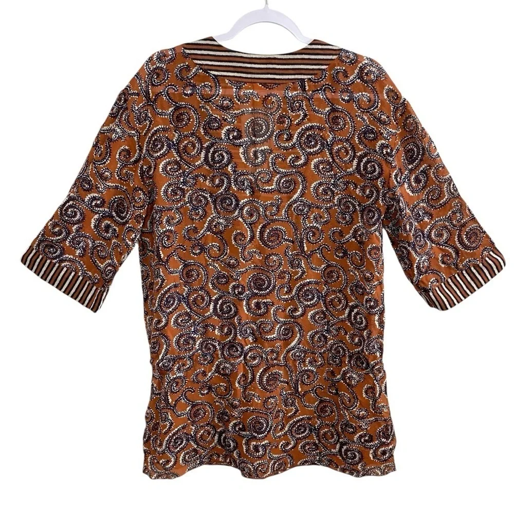 Tory Burch Sapello Paisley Silk Tunic - S China